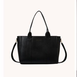 Poppy & Peonies Black Tote Bag
